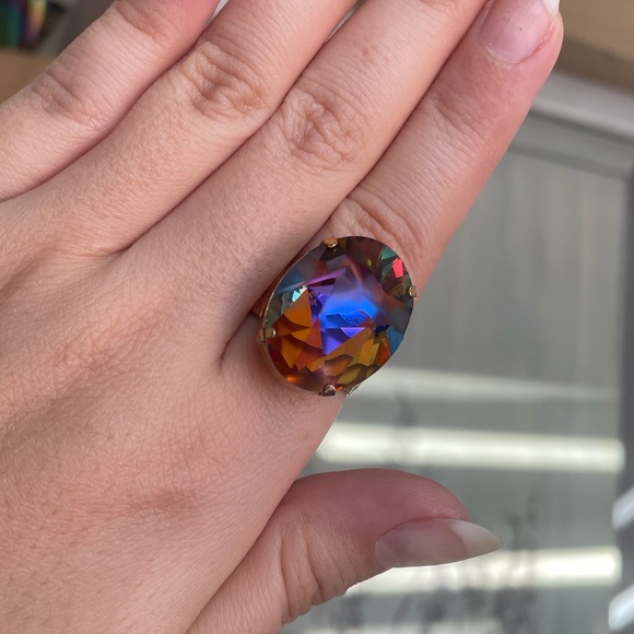 Mystic Swarovski Statement Ring signed by Jean Paul Gaultier - Picture 3 of 8